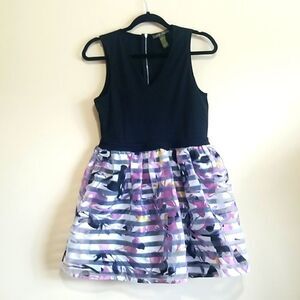 Brat Star Black Multicolored Dress Sz Large